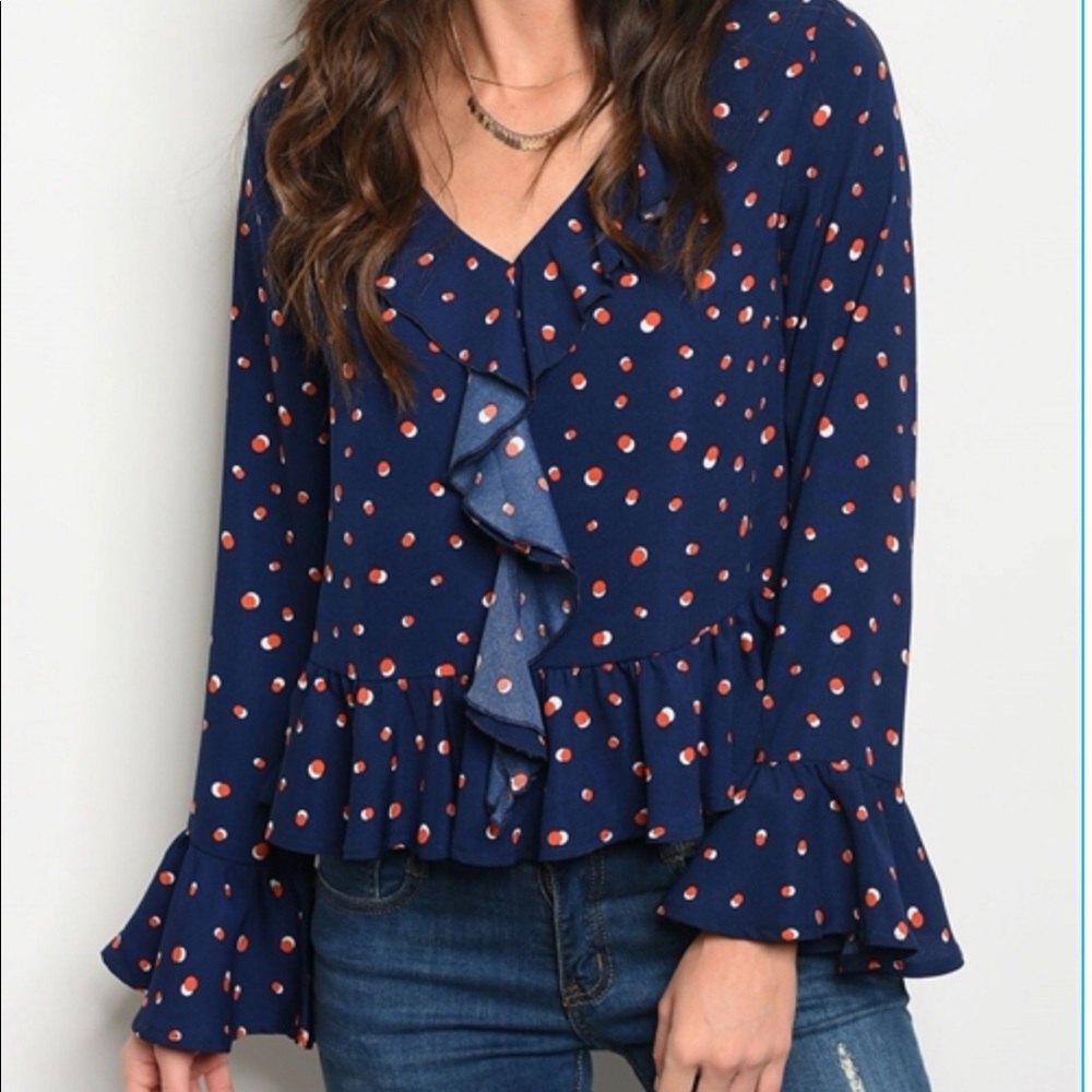Navy blue blouse